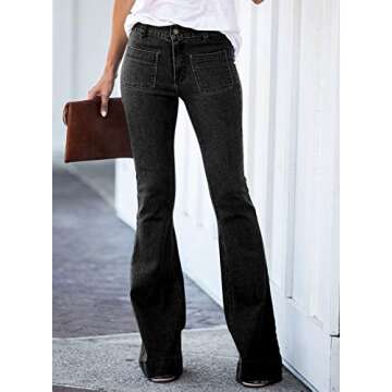 GOSOPIN Women Ripped Slim Fit Jeans Boyfriend Distressed Ankle Denim Pants