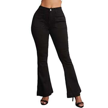 GOSOPIN Women Ripped Slim Fit Jeans Boyfriend Distressed Ankle Denim Pants