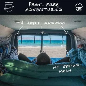 VanEssential REAR DOOR BUG SCREEN ONLY Designed for Ram Promaster HIGH ROOF ONLY - CENTER ZIPPER CLOSURE