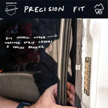 VanEssential REAR DOOR BUG SCREEN ONLY Designed for Ram Promaster HIGH ROOF ONLY - CENTER ZIPPER CLOSURE