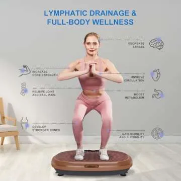 EILISON FitMax 3D XL Vibration Plate Exercise Machine - Whole Body Workout Vibration Fitness Platform w/Loop Bands - Home Workout for Lymphatic Drainage Machine for Weight Loss, Wellness, Recovery