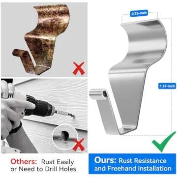 MIUKAA Vinyl Siding Hooks Durable Hanging Solution for Outdoors
