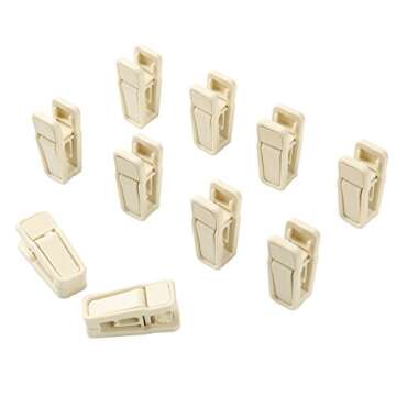 Finnhomy Non-Slip Clothes Hanger for Baby and Kids 30-Pack Velvet Hangers with 10 Finger Clips,Beige