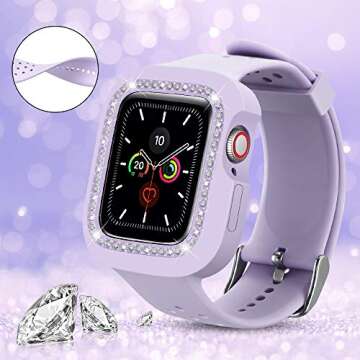 BeeFly Sports Watch Bands Compatible with Apple Watch Band 40mm Women, Soft Silicone Replacement Str...