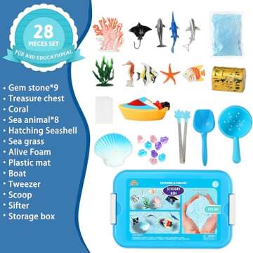 AGENTLAN Ocean Sensory Bin for Kids 3-8 Years