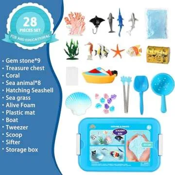 AGENTLAN Ocean Sensory Bin for Kids 3-8 Years