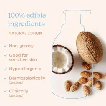 Babyology - 100% Edible Ingredients - Organic Baby Lotion - Clinically Tested - Calming & Rich Moisture for Sensitive Skin - Daily Care - Non-scented (12 Fl Oz (Pack of 2))