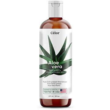 Aloe Vera Gel - From Fresh organic Aloe Plants - Aloe Vera Gel for Face - Aloe Vera Gel for Hair /Dr...