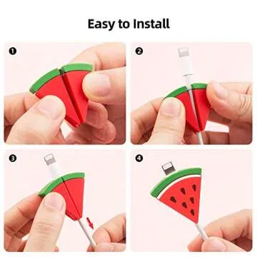 Cute Fruit Cable Protector for iPhone and iPad Chargers