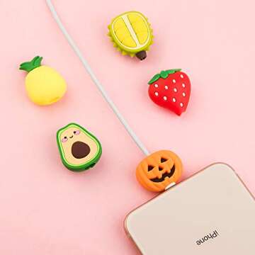 Cute Fruit Cable Protector for iPhone and iPad Chargers