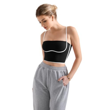 SUUKSESS Women Square Neck Longline Sports Bra Black