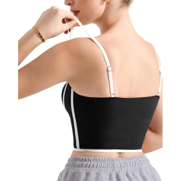 SUUKSESS Women Square Neck Longline Sports Bra Black