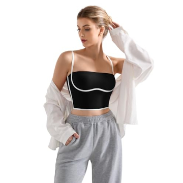 SUUKSESS Women Square Neck Longline Sports Bra Black