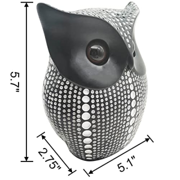 HOWFIELD Resin Owl Statue - Elegant Home Decor Accent