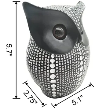HOWFIELD Resin Owl Statue - Elegant Home Decor Accent