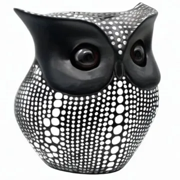 HOWFIELD Resin Owl Statue - Elegant Home Decor Accent