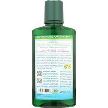 Auromere Ayurvedic Mouthwash - Natural, Vegan, Fluoride Free, Alcohol Free