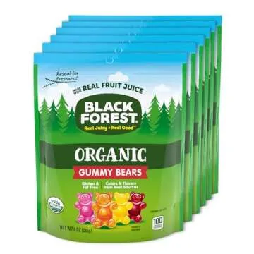 Black Forest Organic Gummy Bears Candy, 8 Ounce Bags (Pack of 6)