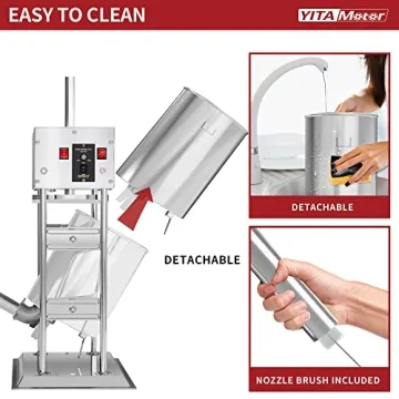 YITAMOTOR Electric Sausage Stuffer 15L Stainless Steel