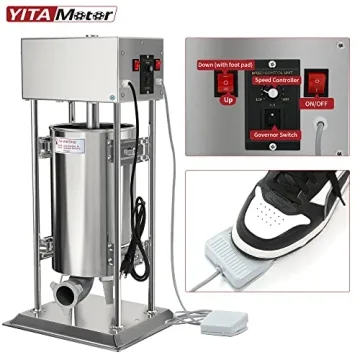 YITAMOTOR Electric Sausage Stuffer 15L Stainless Steel