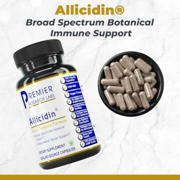 Premier Research Labs Allicidin - Garlic Allicin Supplement, Immune & Cardiovascular Support, Odorle...