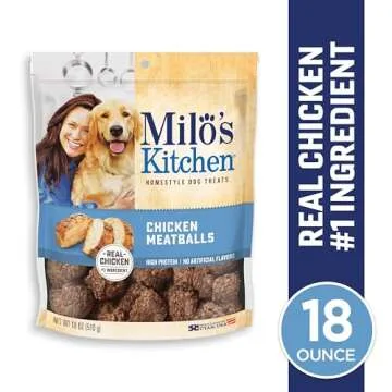 Milo's Kitchen Chicken Meatballs Dog Treats, 18-Ounce