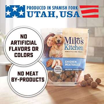 Milo's Kitchen Chicken Meatballs Dog Treats, 18-Ounce