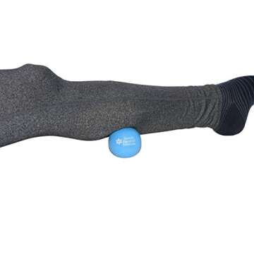 Simply Essential Solutions Deep Tissue Massage Therapy Balls: Set of Two with Mesh Bag for Self-Care Pain Relief, Myofacial Therapy, Physical Therapy, Deep Tissue Pressure. Yoga, Pilates Blue 63mm