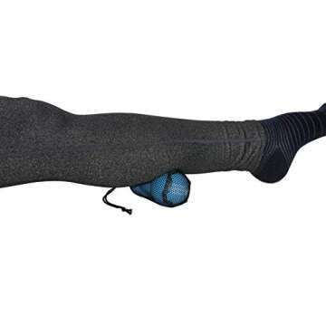 Simply Essential Solutions Deep Tissue Massage Therapy Balls: Set of Two with Mesh Bag for Self-Care Pain Relief, Myofacial Therapy, Physical Therapy, Deep Tissue Pressure. Yoga, Pilates Blue 63mm