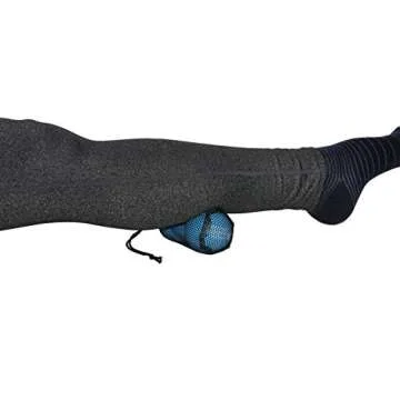 Simply Essential Solutions Deep Tissue Massage Therapy Balls: Set of Two with Mesh Bag for Self-Care Pain Relief, Myofacial Therapy, Physical Therapy, Deep Tissue Pressure. Yoga, Pilates Blue 63mm