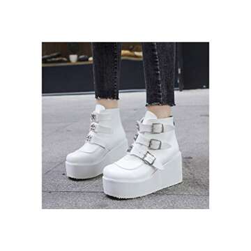 Stylish LUCKY STEP Women Chunky Ankle Boots - Comfortable & Chic