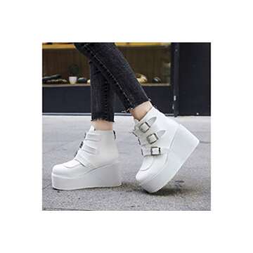 Stylish LUCKY STEP Women Chunky Ankle Boots - Comfortable & Chic