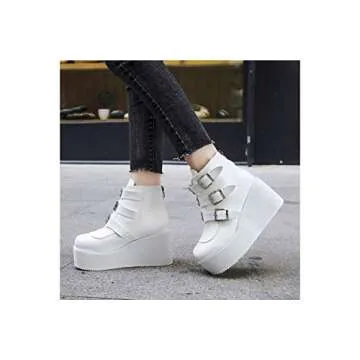 Stylish LUCKY STEP Women Chunky Ankle Boots - Comfortable & Chic