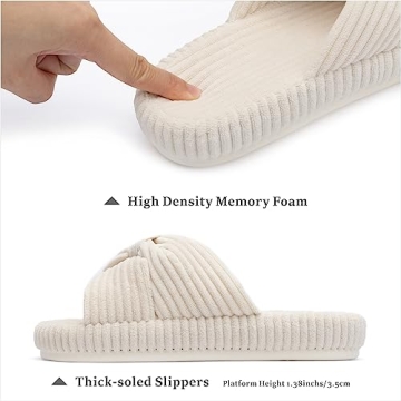 Chantomoo Memory Foam Slippers for Women - Trendy Comfort