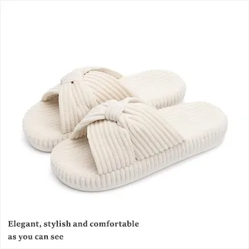 Chantomoo Memory Foam Slippers for Women - Trendy Comfort