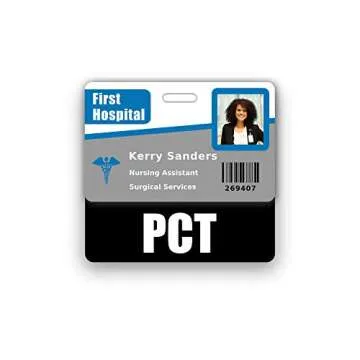 PCT Badge Buddy Horizontal w/Height & Weight Conversion Charts (Standard, Black)