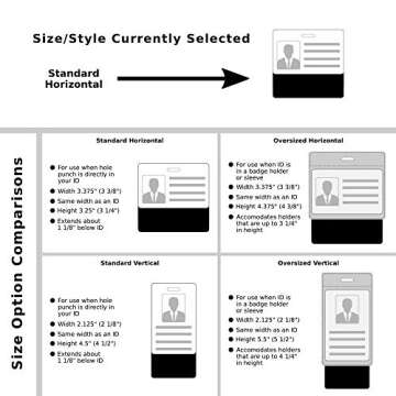 PCT Badge Buddy Horizontal w/Height & Weight Conversion Charts (Standard, Black)