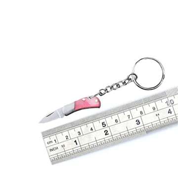 Fon ALLey Mini Pocket Knife: Pink Folding Knife with Acrylic Handle