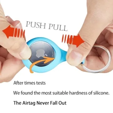 Durable Silicone AirTag Holders 4 Pack Stylish Colors