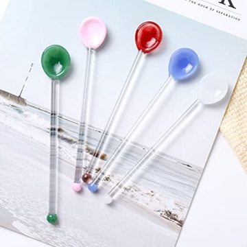Stylish IMIKEYA 6pcs Glass Stirring Rods for Cocktails
