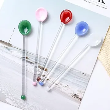Stylish IMIKEYA 6pcs Glass Stirring Rods for Cocktails