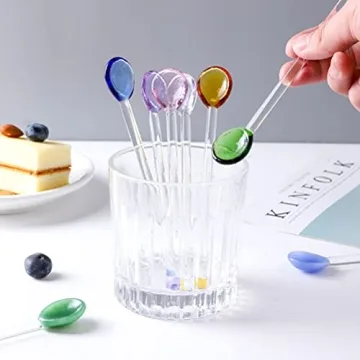 Stylish IMIKEYA 6pcs Glass Stirring Rods for Cocktails