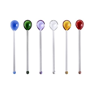 Stylish IMIKEYA 6pcs Glass Stirring Rods for Cocktails