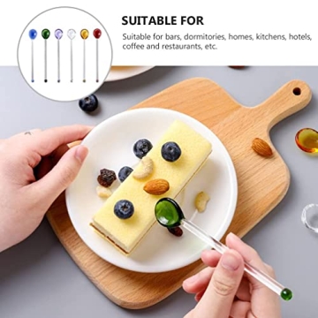 Stylish IMIKEYA 6pcs Glass Stirring Rods for Cocktails