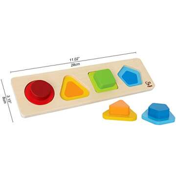 Hape Wooden Shape Sorter Toys | Montessori Educational Learning Toys for Preschoolers Ages 1 Years & Up