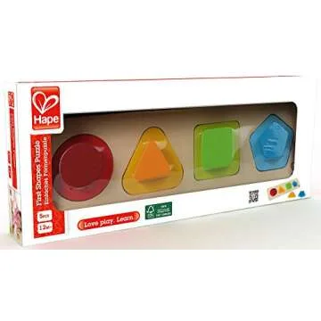 Hape Wooden Shape Sorter Toys | Montessori Educational Learning Toys for Preschoolers Ages 1 Years & Up
