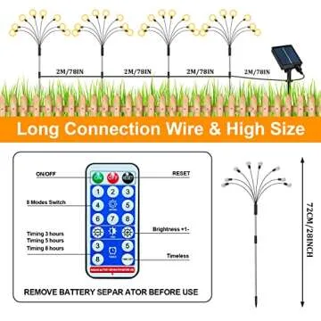 Solar Firefly Lights - Remote-Controlled Garden Lighting