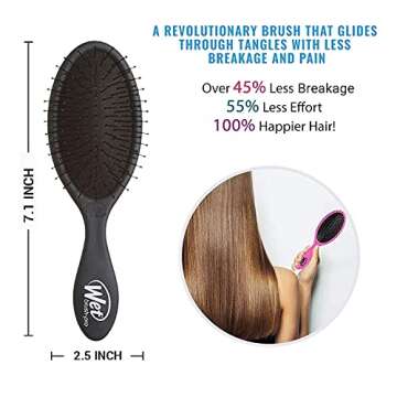 Wet Brush-Pro Midi Detangler Hair Brush, Limited Edition Cool Collection, Midi Size Black