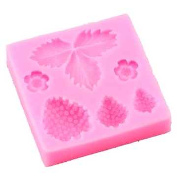 Silicone Mold for 3D Strawberry & Flowers Baking