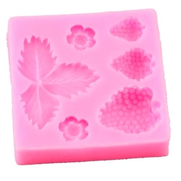 Silicone Mold for 3D Strawberry & Flowers Baking